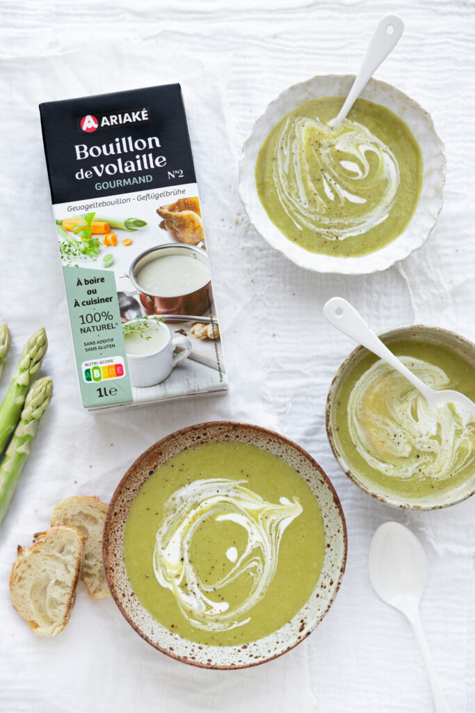 Glazed green asparagus cream - Ariaké